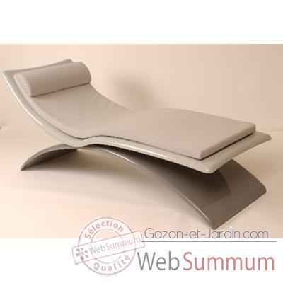 Video Chaise longue design Vagance grise matelas gris Art Mely - AM04