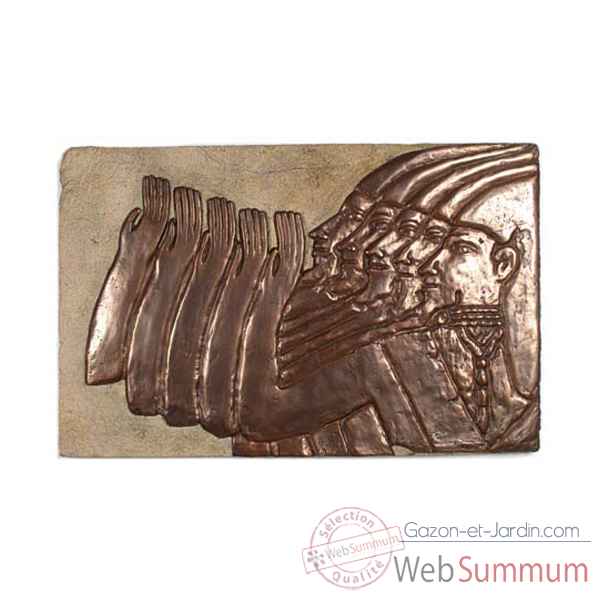 Decoration murale-Modele Mesopotamia, surface gres avec bronze-bs2312sa/nb