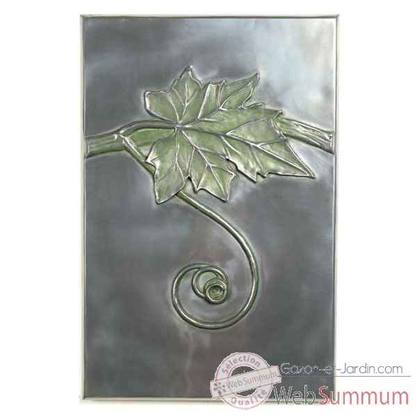 Decoration murale-Modele Grape Vine Wall Plaque, surface aluminium-bs2314alu