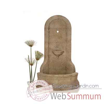 Fontaine-Modele Cordova Wall Fountain, surface granite-bs3185gry