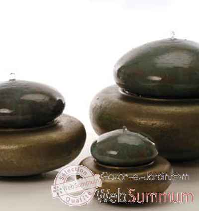 Fontaine-Modele Heian Fountain medium, surface aluminium avec bronze-bs3365alu/vb