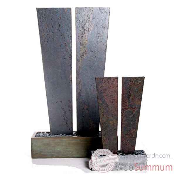 Fontaine-Modele V Fountain XL, surface ardoise combines au bronze-sl5514sl/vb