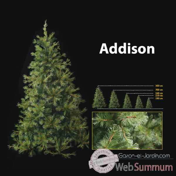 Sapin de Noël 240 cm Professionnel Addison Hard Needle Pine Tree Vert