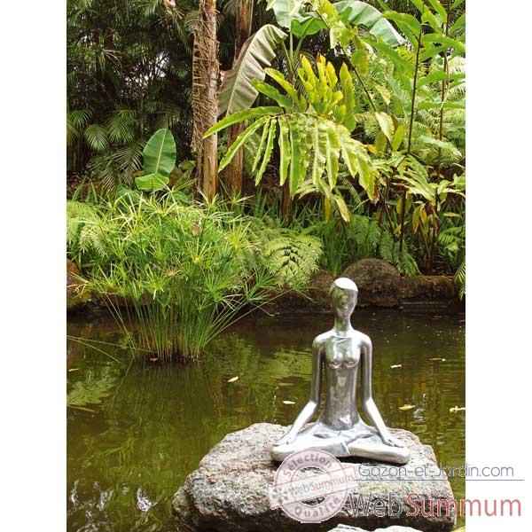 Sculpture Yoga Meditation Pose, bronze nouveau -bs1511nb