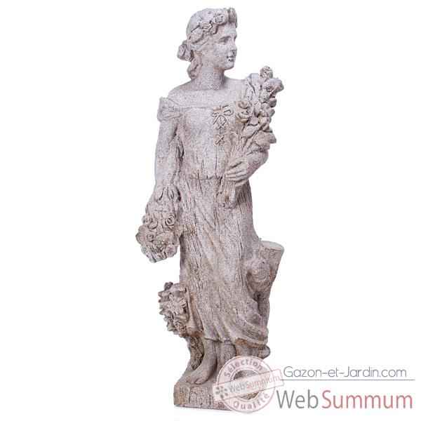 Sculpture Goddes of Spring, pierres granite -bs3133gry