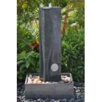 Fontaine harmonia en pierre granit finition polie et striee, de coloris gris Climadream