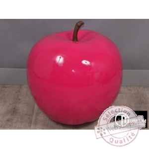 Objet decoration color pomme fuschia d,35cm Edelweiss -C9141