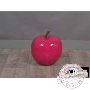 Objet decoration color pomme fushcia d,28cm Edelweiss -C9136