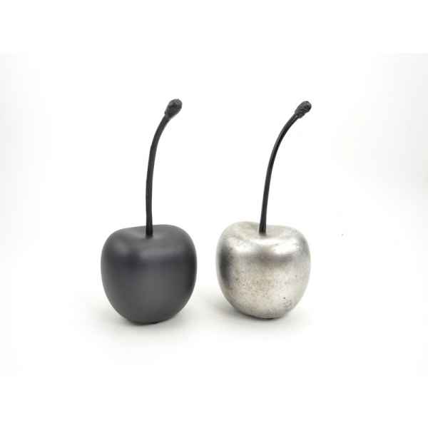 2 statuettes classy cerise noir mat silver 61cm Edelweiss -C9600
