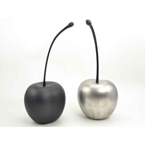 2 statuettes classy cerise noir mat silver 85cm Edelweiss -C9602