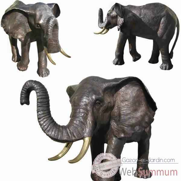 Elephant en bronze -BRZ1087