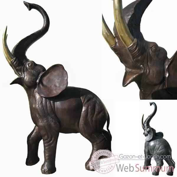 Elephant en bronze -BRZ53M-195