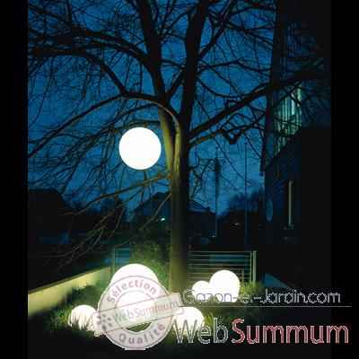 Lampe ronde socle a enfouir blanche Moonlight -mbg750020