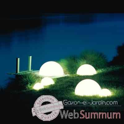Lampe ronde Sound socle a enfouir granite Moonlight -mslmbgglmsl350