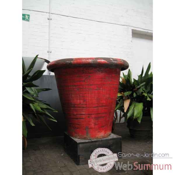 Pot droit rouge geant V-CO-giant-R