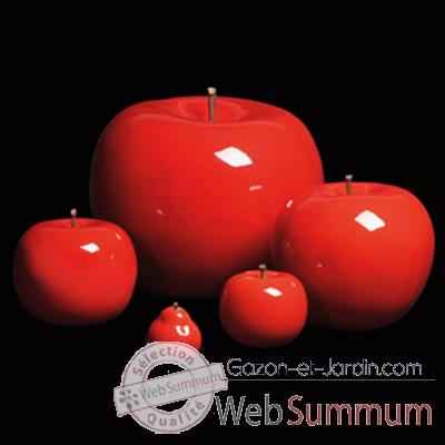 Pomme rouge brillant glacé Bull Stein - diam. 39 cm outdoor