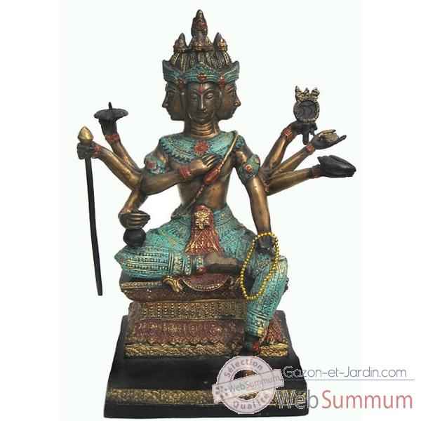 Statuette divinité hindouiste en bronze -BRZ328-43