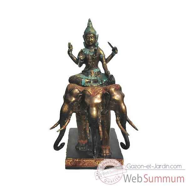 Statuette divinité hindouiste en bronze -BRZ445