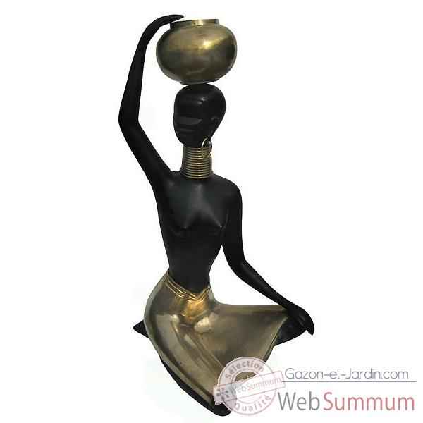 Statuette femmes africaine en bronze -BRZ08-30