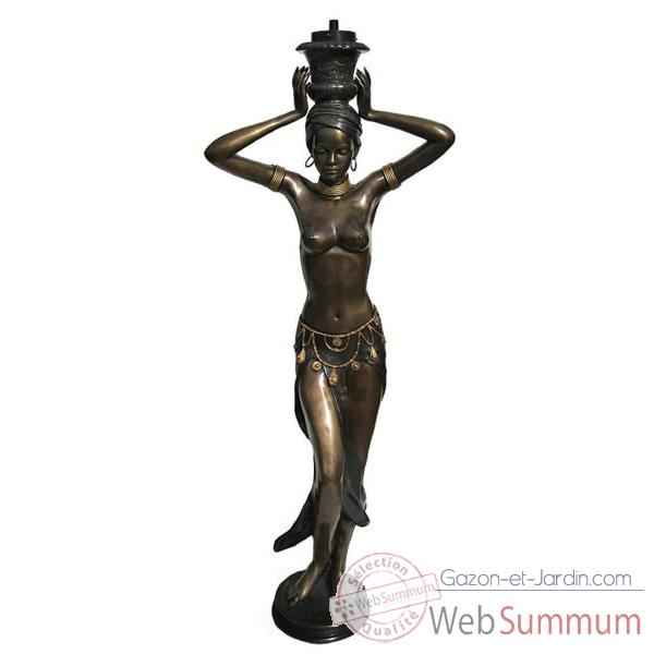 Statuette femmes africaine en bronze -BRZ321-147
