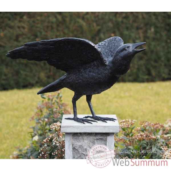 Corbeau avec ailes ouvertes Thermobrass -B50418