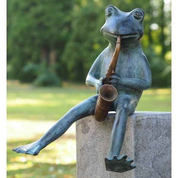 Grenouille avec sax Thermobrass -AN1935BR-V-F