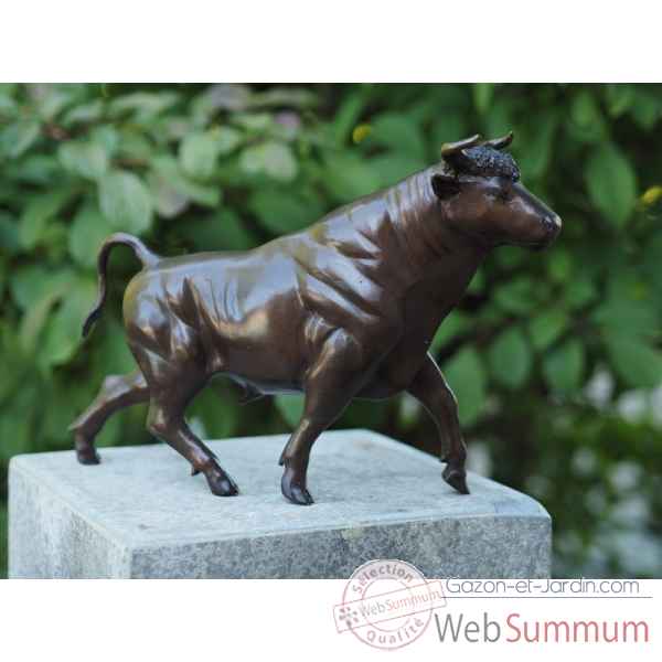 Sculpture taureau en bronze thermobrass -b57862