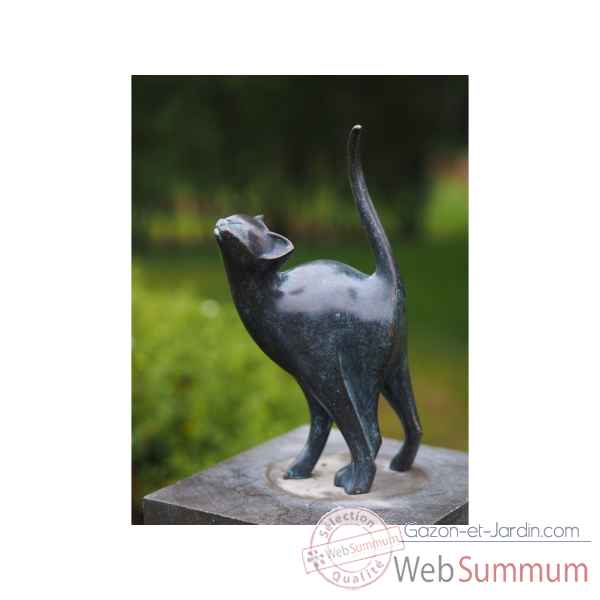 Statue en bronze chat modern thermobrass -an1666brw-vi