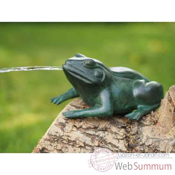 Statue en bronze grenouille vert thermobrass -an0243br-v-f