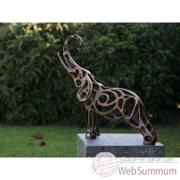 Statuette elephant sculpture en fil de fer bronze -AN2568BR-HP