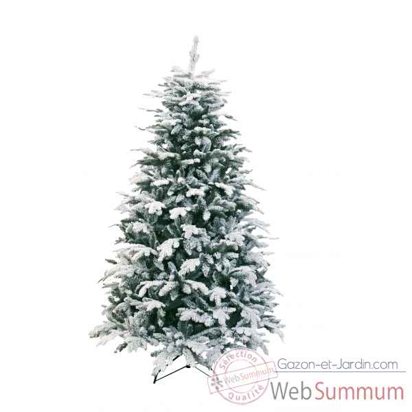 Sapin oslo snow pine hook on flocked white h180cm Van der Gucht -31OSL180